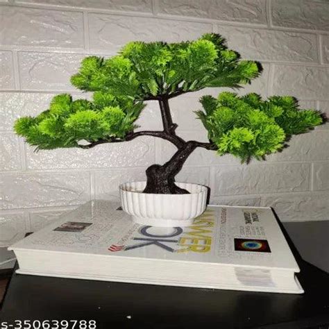 Artificial Green Tree with White Pot Bonsai – Springkart