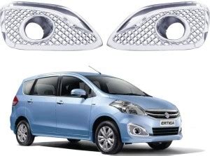 Bubu Car Silver Plated chrome fog light cover for Maruti Ertiga (2015 ...