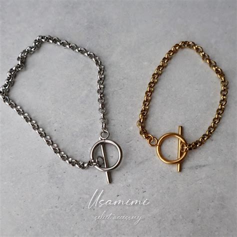 選べるサイズ☆【当店オリジナル】#H30 lumpy chain bracelet | usamimi accessory store