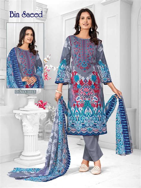 FALAK INTERNATIONAL BIN SAEED VOL 1 COTTON DIGITAL PRINT SALWAR SUITS ...