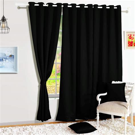 Buy Story@Home Blackout Faux Silk Superior 2 Piece Plain Solid Door ...