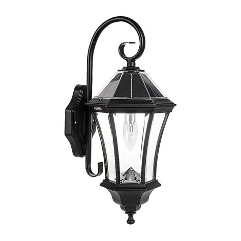 Gama Sonic Victorian Morph 1-Light 21.25-in H Matte Black Solar Dusk to ...
