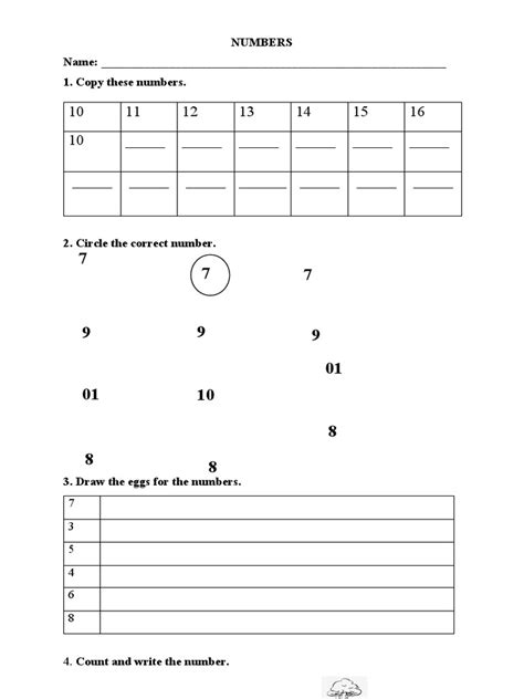 Math Numbers Worksheet PDF 的图像结果