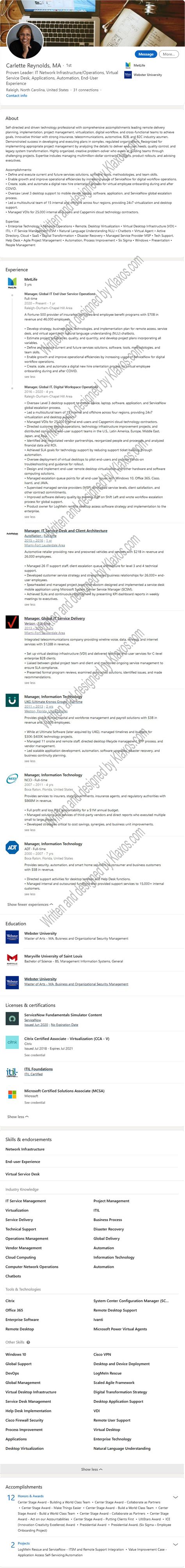 Image result for LinkedIn Profile Examples Computer Science