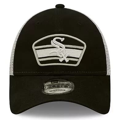 Men's New Era Black/White Chicago White Sox Logo Patch 9FORTY Trucker ...