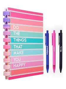 DOODLE A5 Ruled Notebook Diary | Soft Ring Spiral Wiro with Pen Set ...