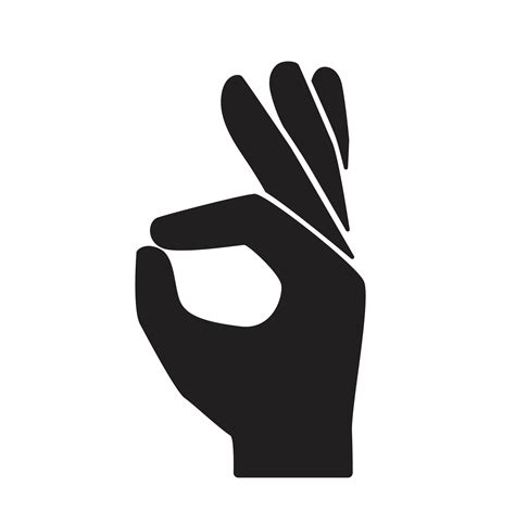 Hand gesture OK sign. vector illustration 4441172 Vector Art at Vecteezy
