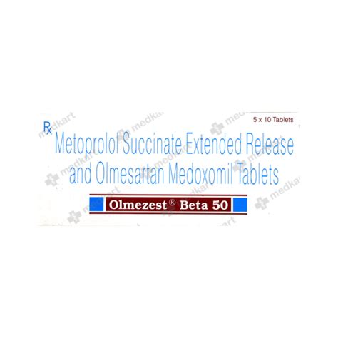 OLMEZEST BETA 50MG TABLET 10'S : View Price, Combination and ...