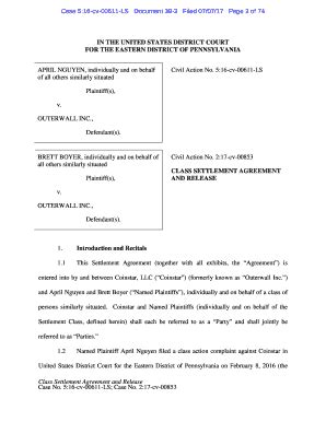 Fillable Online Settlement Agreement - Coinstar Kiosk Settlement Fax ...