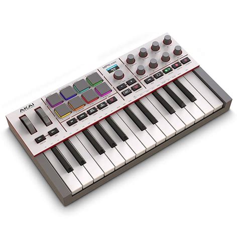 Akai MPK MINI MK4 Compact Midi Keyboard and Pad MIDI Controller Grey ...