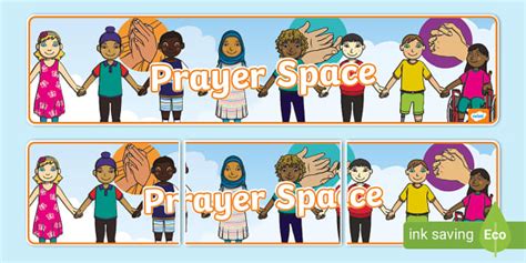 Prayer Space Display Banner - Prayer Space Banner - Twinkl