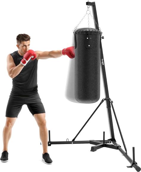 Yes4All Boxing Speed Punching Bag Stands Adjustable Punching Bag Stand, 150lbs Capacity, Black ...