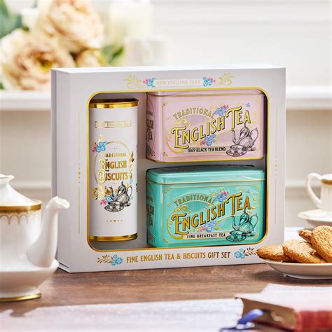 Vintage Victorian Tea & Biscuits Gift Set - New English Teas