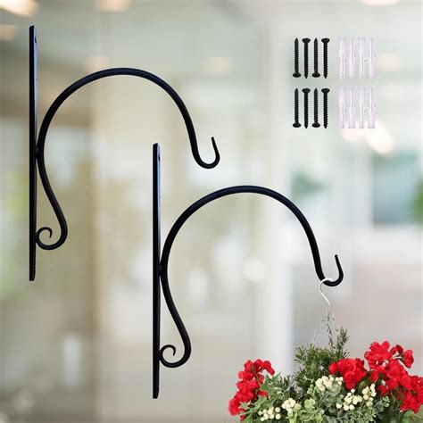 ecofynd 2 Pack Metal Wall Hook Hanging Plant Bracket | Decorative ...