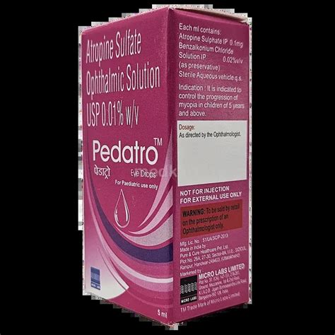 Buy Pedatro Eye Drops 5 Ml Online at Best Price | Medkart
