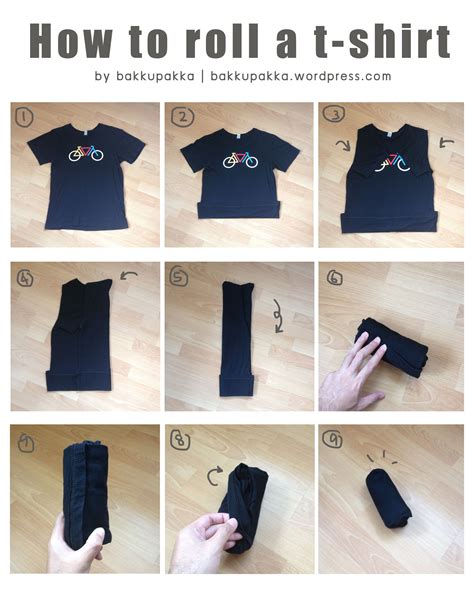 How to roll a shirt | วิธีม้วนเสื้อแบบง่ายๆ | T shirt folding, Shirt ...