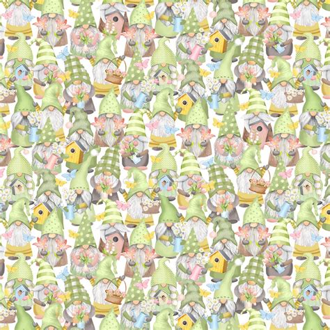 Gnome Grown CD2002 Green Spring Gnome Bird Cage Timeless Treasures ...