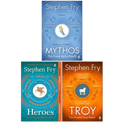 Buy Stephen Fry Greek Myths Series Collection 3 Books Set (Troy, Heroes ...