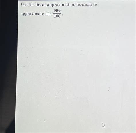 Linear Approximation Formula 的图像结果
