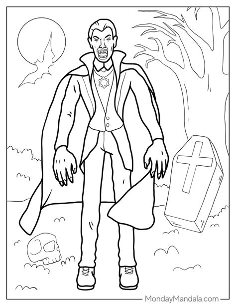 38 Vampire Coloring Pages (Free PDF Printables)