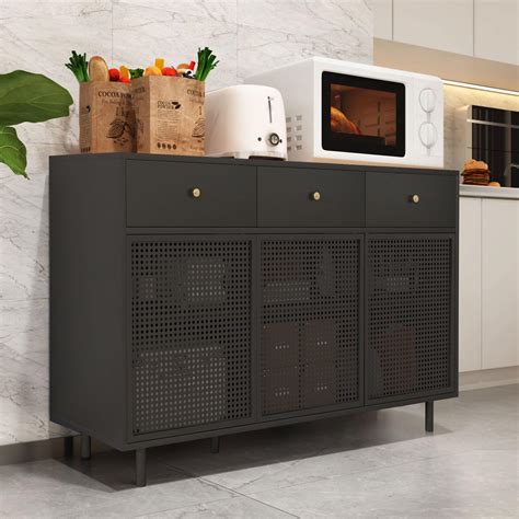 Buy NOSGA Kitchen Cabinet, Buffet Cabinet Rattan Kitchen Cabinet ...