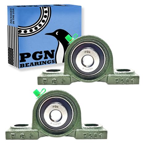 PGN - UCP201-8 Pillow Block Mounted Ball Bearing - 1/2" Bore - Solid ...