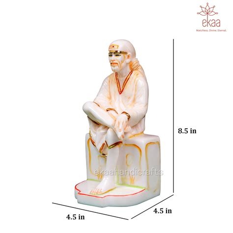 Shirdi Sai Baba Idol in Culture Marble – Ekaa Handicrafts