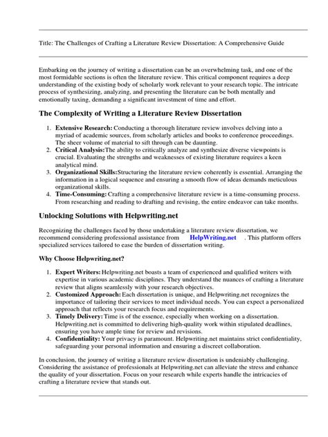 Image result for Dissertation Literature Review Example