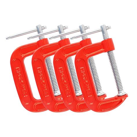 MAXPOWER 3-inch C Clamps, Up To 3-Inch Jaw Opening, 2-Inch Throat Depth ...