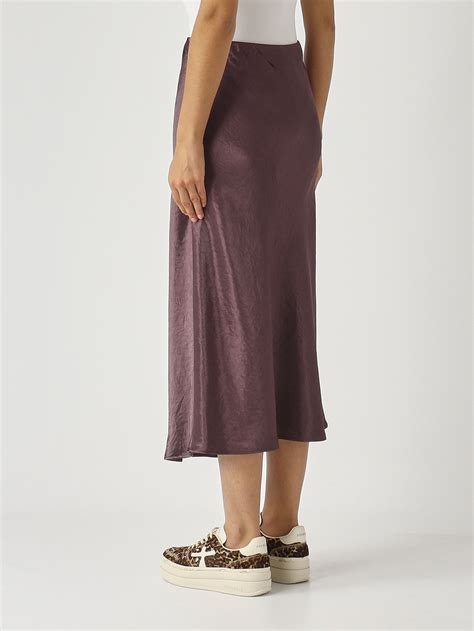 Falda de mujer Alessio de raso 2526106018600 Rosa Antiguo | Caposerio.com