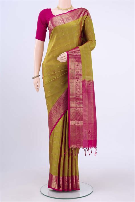 Mehandi Green Soft Silk Saree – Nalli Silk Sarees Pvt Ltd