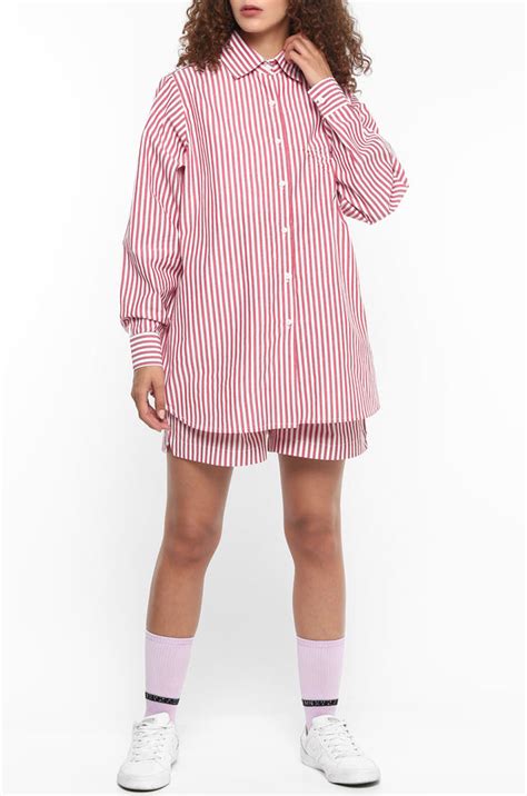 Huemn Gorilla Insignia Striped Shirt (Flamingo Pink) – HUEMN