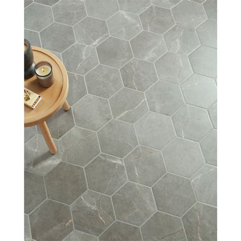 Pulpis Dark Grey Hex Porcelain Wall and Floor Tile - 10 in. - The Tile ...