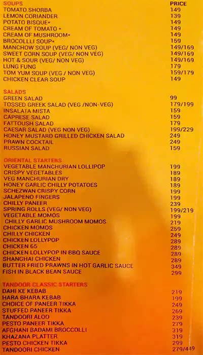 Menu at Inbox, Ajmer, Vaishali Rd
