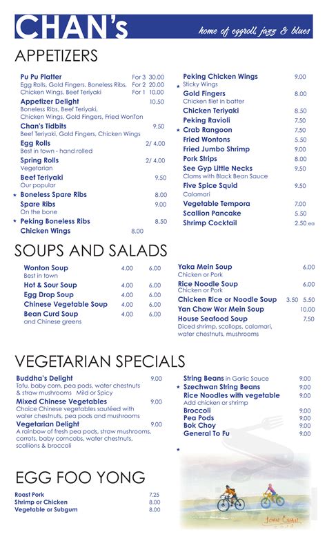 Chan's Fine Oriental Dining menu in Woonsocket, Rhode Island, USA