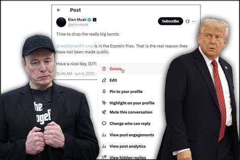 Elon Musk's Trump Epstein Files Tweet Quietly Deleted, Sparking ...
