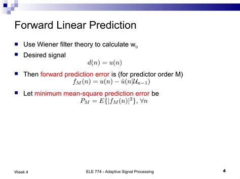Image result for Linear Prediction Filter Applications