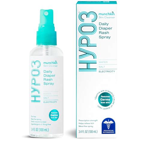 Amazon.com : Munchkin HYP03 Diaper Rash Hypochlorous Acid Spray for ...