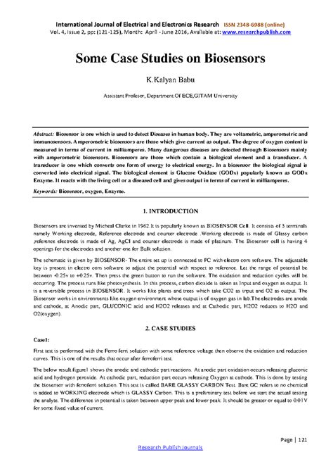 Some Case Studies on Biosensors-3340 - Vol. 4, Issue 2, pp: (121-125 ...