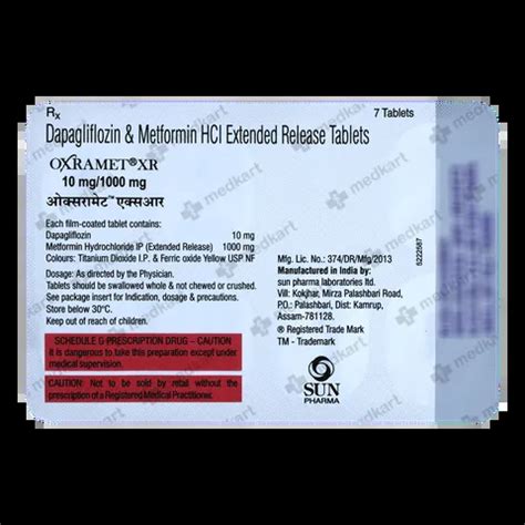 Buy Oxramet Xr 10 1000mg Tablet 7s at Best Price | Medkart