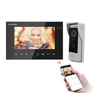 Phlipton Smart Video Doorbell with Indoor Monitor & Mobile App Support ...