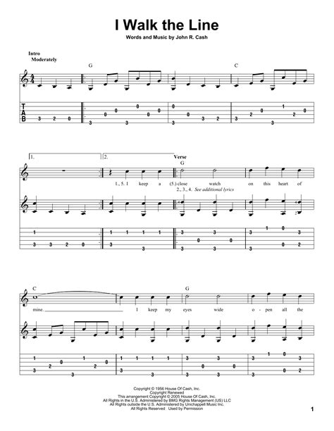 I Walk The Line by Johnny Cash - Solo Guitar - Guitar Instructor