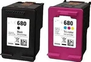 CTR HP 680 Black & 680 Color Ink Cartridge Combo Twin Pack Black + Tri ...