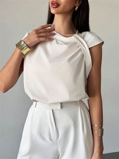 French Cap Sleeve Gathered top | Savana | Bestsellers