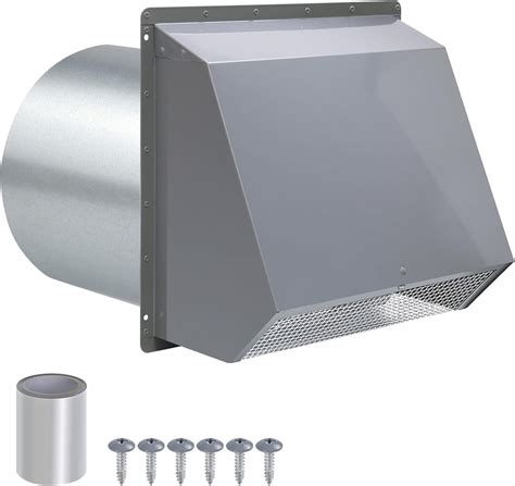 Amazon.com: 10 Inch Hooded Wall Vent Exhaust with Screen and Damper ...