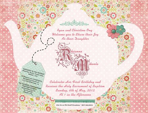 Tea Party Invitations Printable