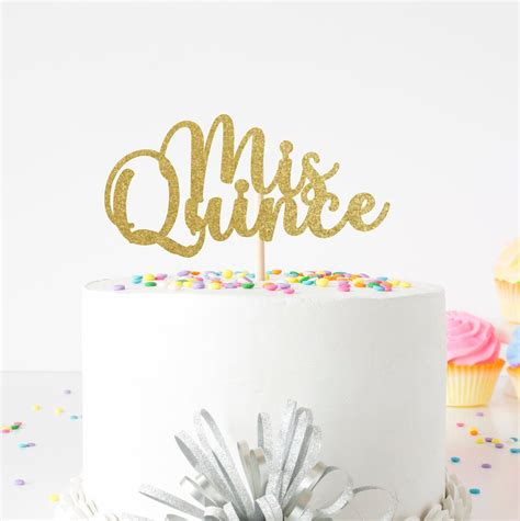Mis Quince Cake Topper, Fifteenth Birthday, Quinceanera Cake, Spanish ...
