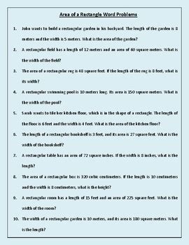 Image result for Rectangle Area Problems