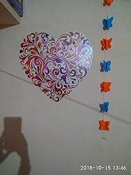 Decals Design 'Heart Floral' Wall Sticker (PVC Vinyl, 60 cm x 60 cm ...