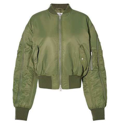 Acne Studios Women's Bomber Jacket in Hunter Green Acne Studios